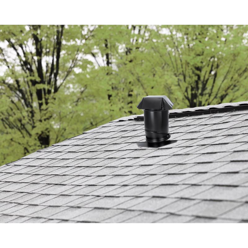 Air Vent 8 in. D Powder-Coated Black Steel Roof Jack