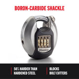 Magnum 2-3/4 in. W Stainless Steel 4-Pin Cylinder Shrouded Padlock