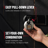 Magnum 2-3/4 in. W Stainless Steel 4-Pin Cylinder Shrouded Padlock