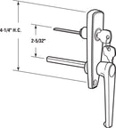Prime-Line 6 in. W X 3-1/8 in. L Diecast L Handle