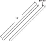 Prime-Line 16 in. L X 1/2 in. D Wire Winding Rods