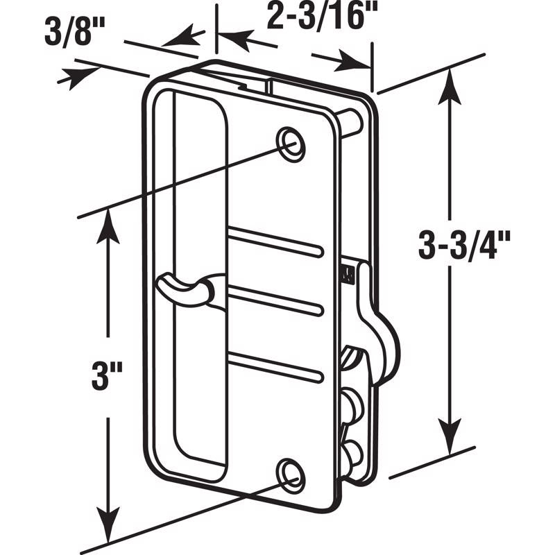 Prime-Line Assorted Black Plastic Latch and Pull 1 pk