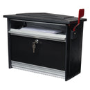 Gibraltar Mailboxes Mailsafe Contemporary Aluminum Wall Mount Black Locking Mailbox
