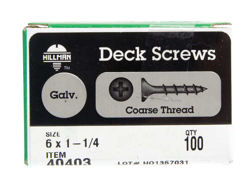 GALV DECK SCREW 6X1 1/4