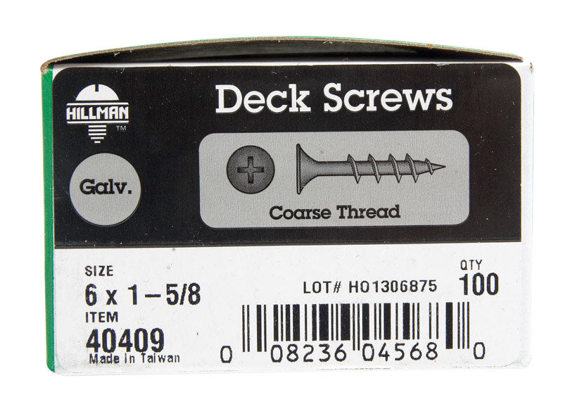 GALV DECK SCREW 6X1 5/8
