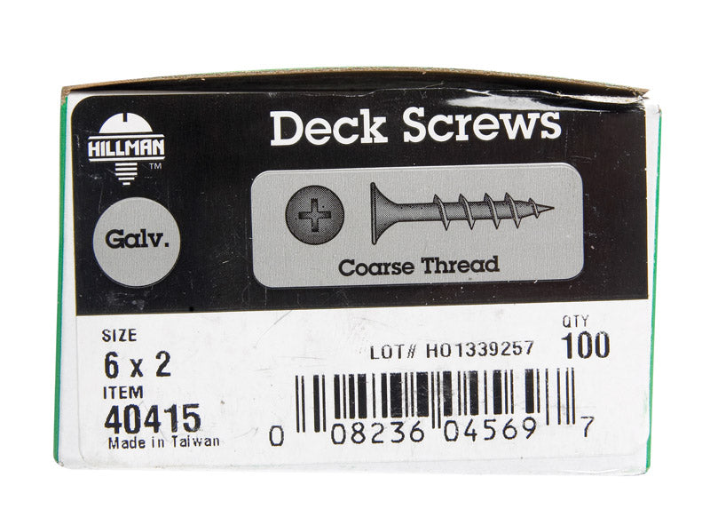 GALV DECK SCREW 6X2