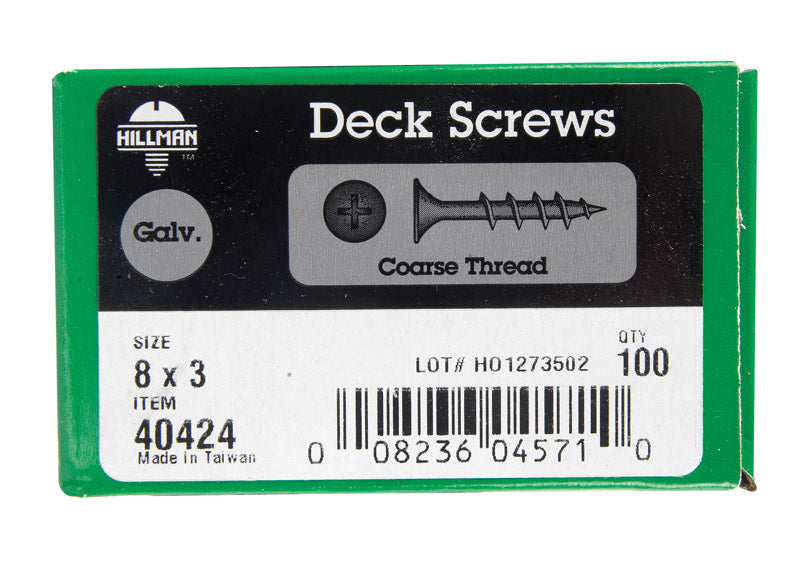 GALV DECK SCREW 8X3