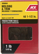 Ace 1-1/2 in. Finishing Black Coating Steel Nail Brad Head 1 lb