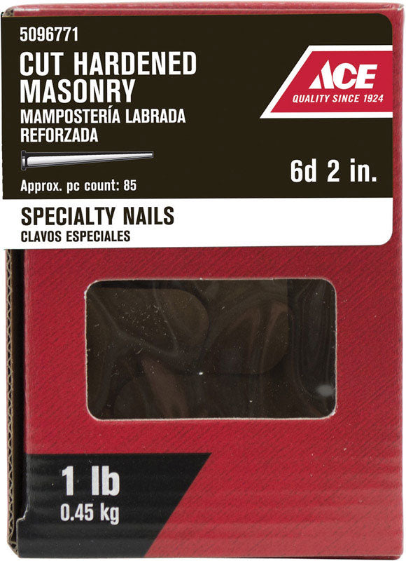 Ace 6D 2 in. Masonry Bright Steel Nail Flat Head 1 lb