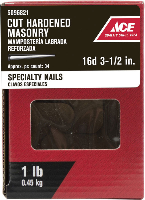 Ace 16D 3-1/2 in. Masonry Bright Steel Nail Flat Head 1 lb