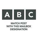 Gibraltar Mailboxes 52.1 in. Powder Coated Black Steel Mailbox Post