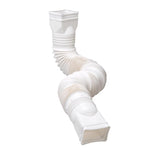 Amerimax Flex-A-Spout 4.5 in. H X 4.5 in. W X 55 in. L White Vinyl Downspout Extension