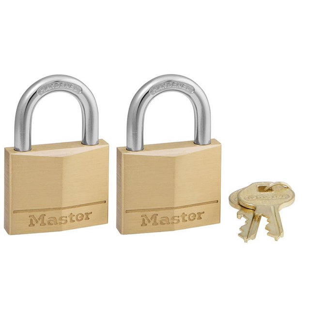 PADLOCK 1-9/16"BRASS 2PK