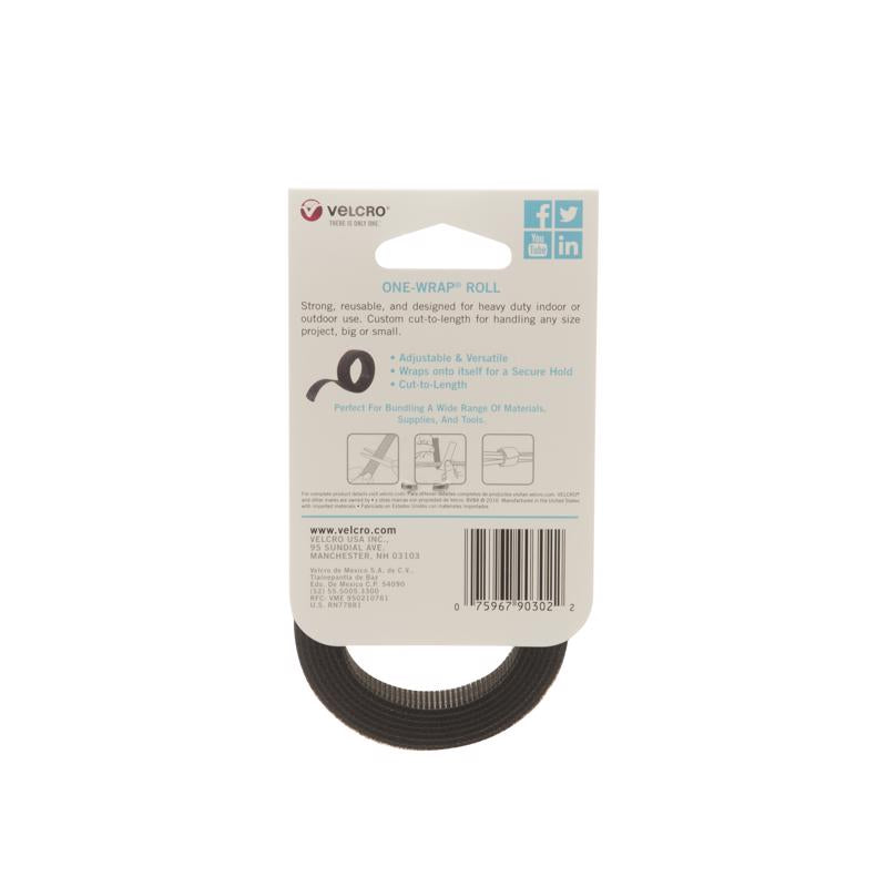 VELCRO Brand ONE-WRAP Small Nylon Ties 48 in. L 1 pk