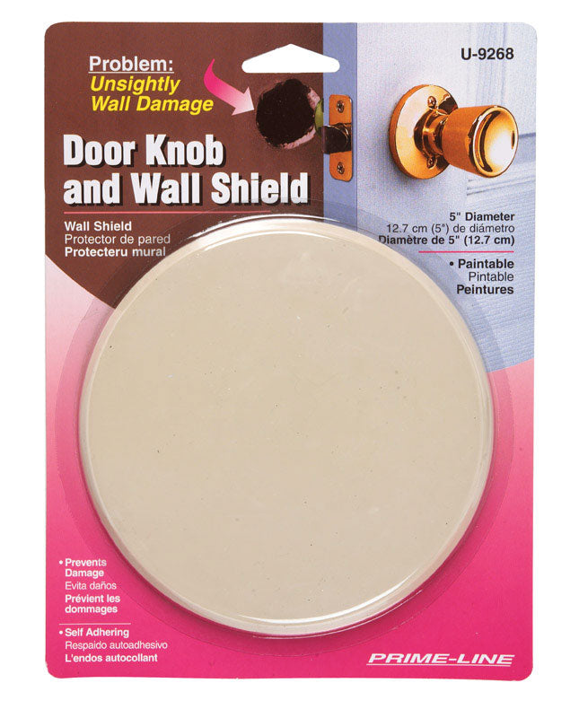 SHIELD DOOR&KNOB 5"IVORY