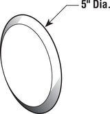 Prime-Line 1/4 in. W X 5 in. L Vinyl Ivory Wall Protector Mounts to wall 5 in.