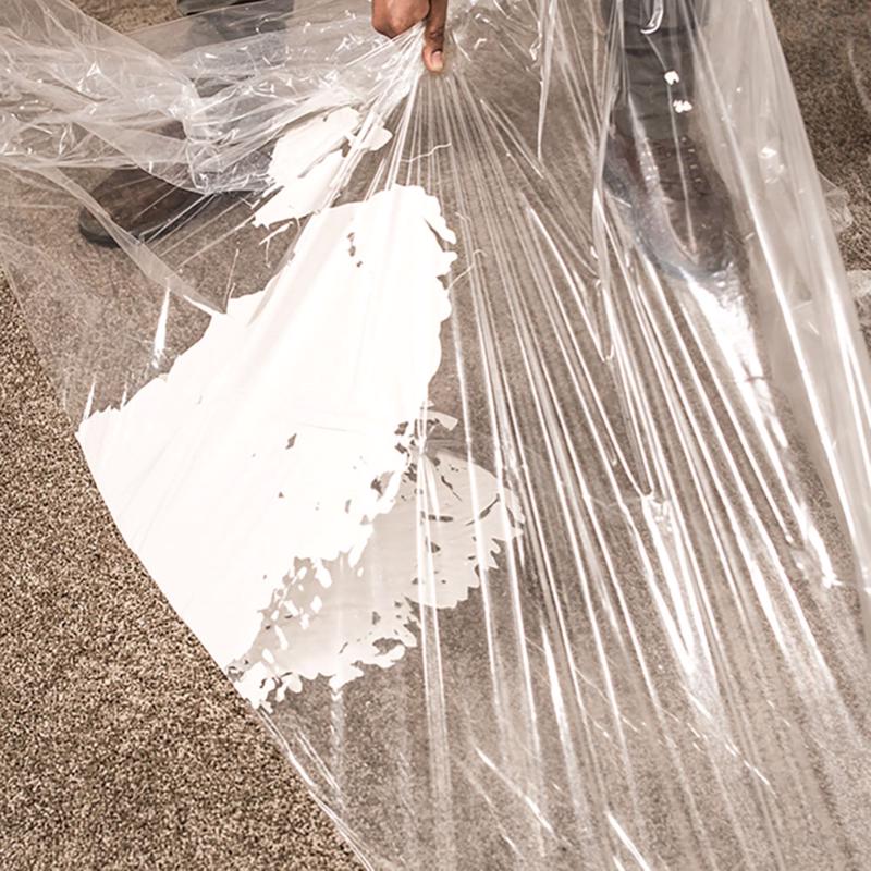 Surface Shields Carpet Shield Self-Adhering Film 3 mil X 24 in. W X 50 ft. L Polyethylene Clear