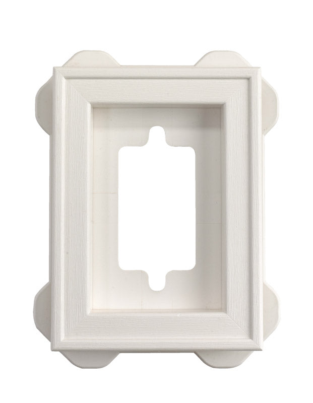 BLOCK MOUNT WHT 6.3X8"