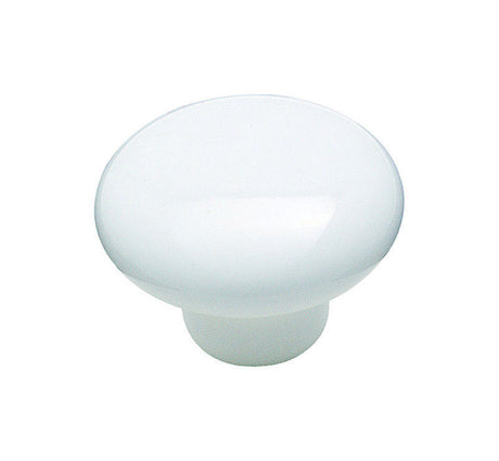KNOB 1.5"RND WHITE
