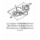 Amerock Allison Allison Drop Cabinet Pull 3 in. Antique Brass 1 pk