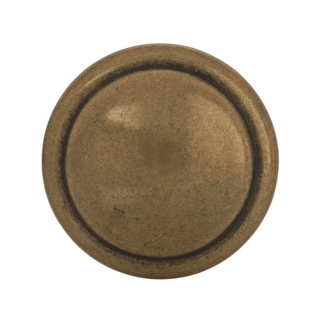 Amerock Allison Round Cabinet Knob 1-3/8 in. D 1 in. Antique Brass 1 pk