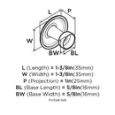 Amerock Allison Round Cabinet Knob 1-3/8 in. D 1 in. Antique Brass 1 pk