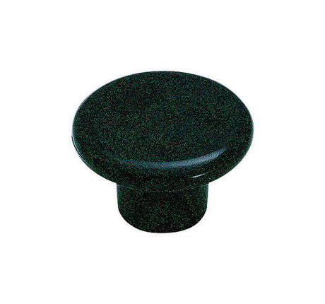 KNOB 1-1/4"RND PLSTC BLK