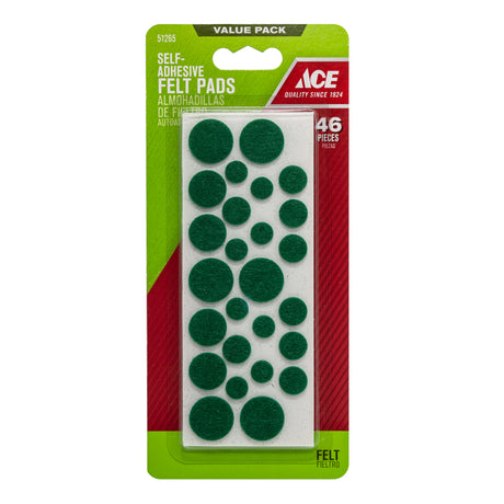 FELT PADS 46 ASST GREEN