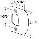 Prime-Line 2.25 in. H Chrome Steel Latch Strike Plate