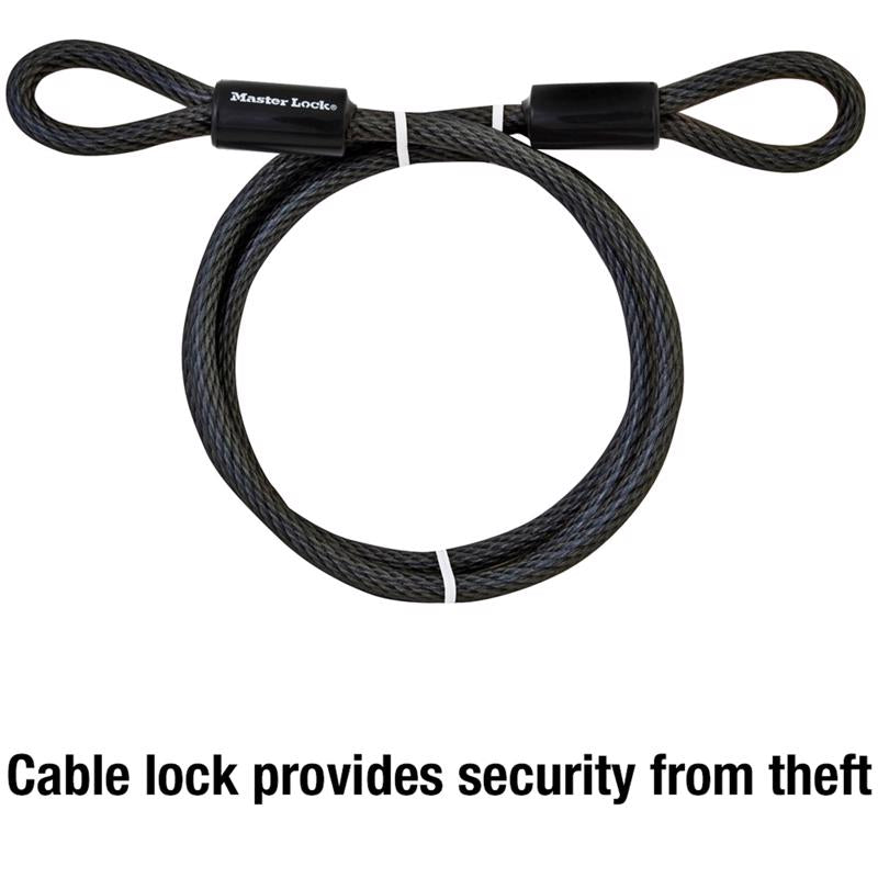 Master Lock 3/8 in. D X 72 in. L Vinyl Coated Steel Flexible Braided Steel Cable