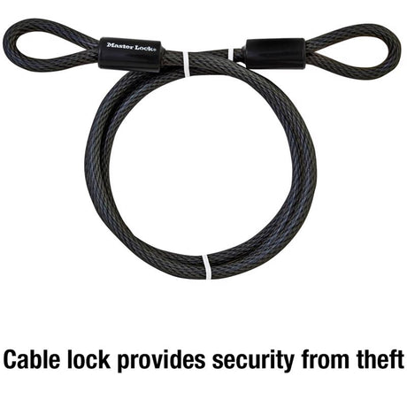Master Lock 3/8 in. D X 72 in. L Vinyl Coated Steel Flexible Braided Steel Cable