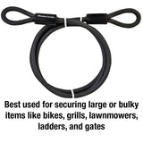 Master Lock 3/8 in. D X 72 in. L Vinyl Coated Steel Flexible Braided Steel Cable