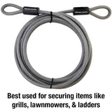 Master Lock 3/8 in. D X 180 in. L Vinyl Coated Steel Flexible Braided Steel Cable