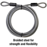 Master Lock 3/8 in. D X 180 in. L Vinyl Coated Steel Flexible Braided Steel Cable