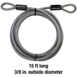 Master Lock 3/8 in. D X 180 in. L Vinyl Coated Steel Flexible Braided Steel Cable