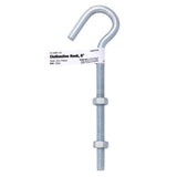 Hampton Medium Zinc-Plated Silver Steel 6 in. L Clothesline Bolt Hook 160 lb 1 pk