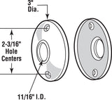 Prime-Line Polished Brass Steel Door Knob Rosettes 2 pk