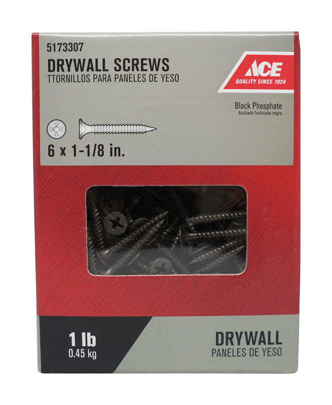 Ace No. 6 wire X 1-1/8 in. L Phillips Drywall Screws 1 lb 313 pk