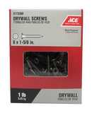 Ace No. 6 wire X 1-5/8 in. L Phillips Drywall Screws 1 lb 230 pk