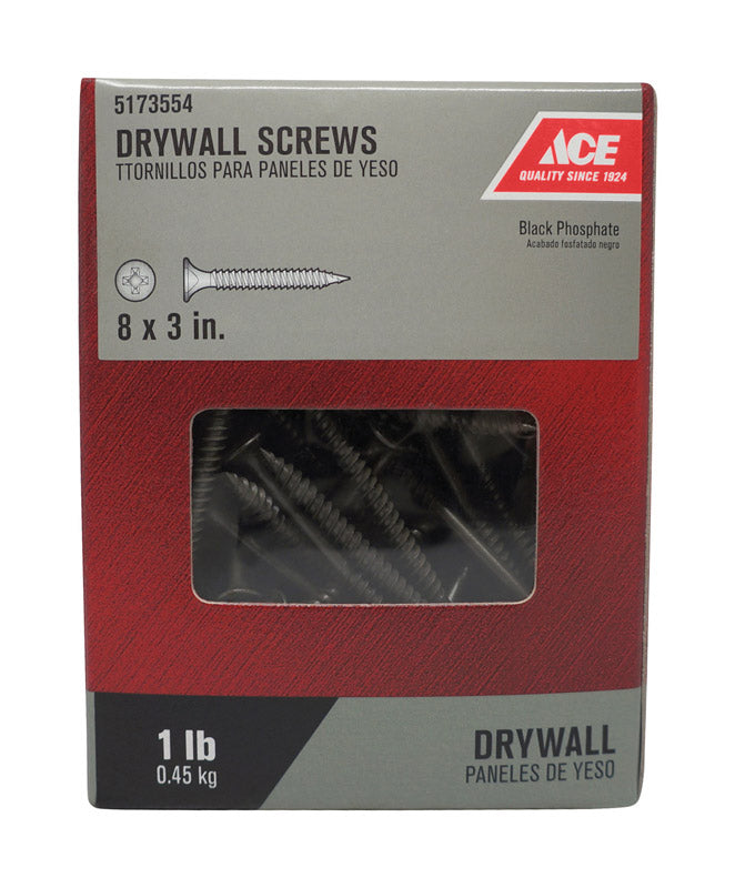 Ace No. 8 wire X 3 in. L Phillips Drywall Screws 1 lb 94 pk