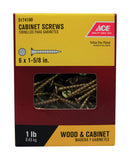 Ace No. 6 X 1-5/8 in. L Phillips Yellow Zinc Cabinet Screws 1 lb 220 pk
