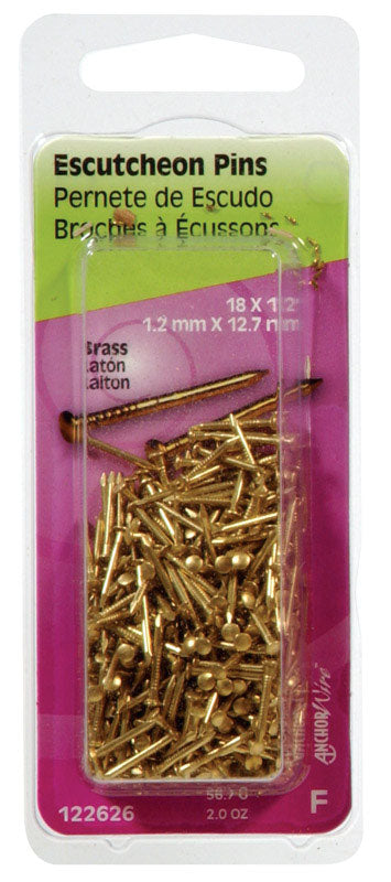 ESCUTCHEON PIN1/2"X18BRS