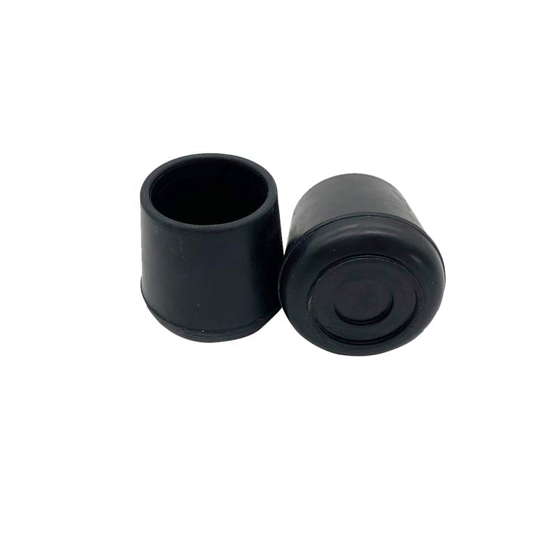 Ace Rubber Leg Tip Black Round 1-1/4 in. W 2 pk