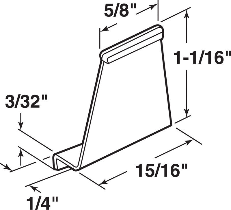 Prime-Line 0.25 in. D X 1.06 in. L Spline Channel