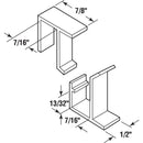 Prime-Line Black Plastic Retainer Clip For 7/8 inch 4 pk