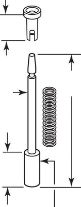 Prime-Line Black Nylon Window Screen Plunger Latch 1-1/2 in. L 1 pk