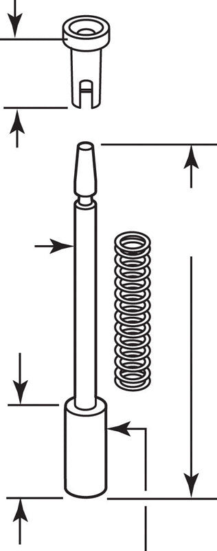 Prime-Line Black Nylon Window Screen Plunger Latch 1-1/2 in. L 1 pk