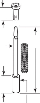 Prime-Line Black Nylon Window Screen Plunger Latch 1-1/2 in. L 1 pk