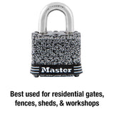 Master Lock 1-5/16 in. H X 1 in. W X 1-9/16 in. L Steel Double Locking Padlock