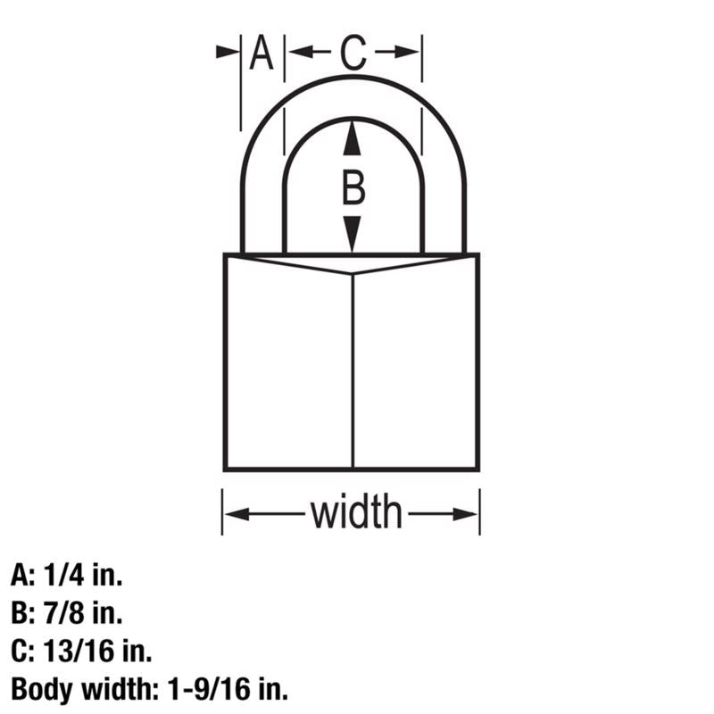 Master Lock 1-5/16 in. H X 1/2 in. W X 1-9/16 in. L Vinyl Covered Double Locking Padlock